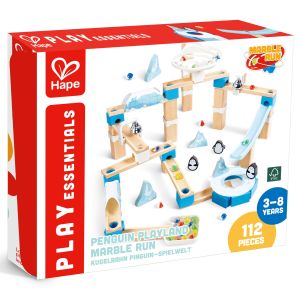 Jucarie din lemn - Marble Run Penguin Playland (112 piese)