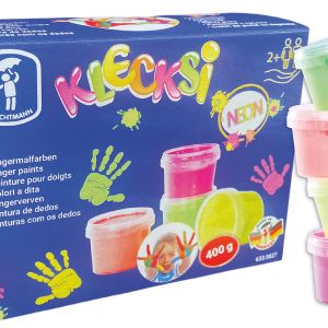 Vopsea pentru pictura cu degetele - 4 culori neon