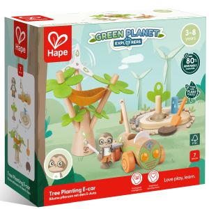 Jucarie din lemn - Plantarea copacilor E-car (7 piese)